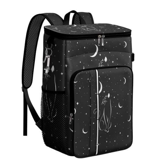 Astronomical Insulated Backpack Cooler - Mystical Sky & Star Design, 20L Leakproof Camping Cooler Bag for Outdoor Enthusiasts, Families