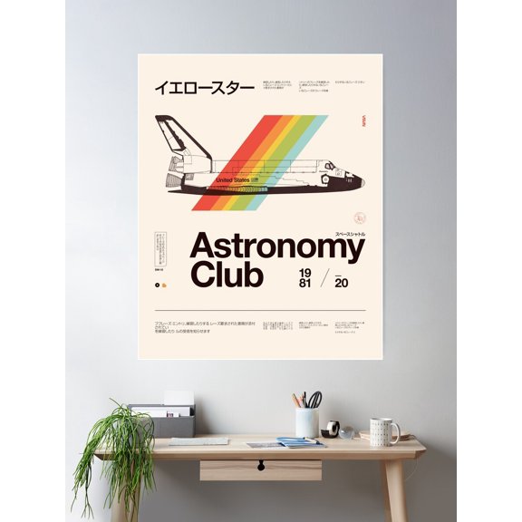 Astronomy Club Poster Wall Art, Modern Wall Decor For Living Room Bedroom, 24x36 UNFRAMED