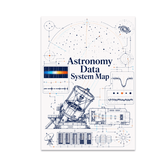 Astronomy Data System Map - Astronomy Learners, 13 x 19 in Glossy Unframed Wall Poster, Vertical