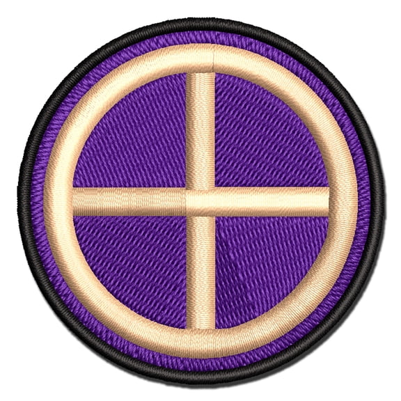 Astronomy Earth Astrology Planet Symbol Applique Multi-Color Embroidered Iron-On Patch - 3.5 Inch Large