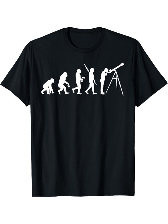Astronomy Evolution T-Shirt men and women can wear, black, white, gifts