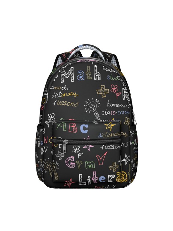 Students Backpack Scientific Formula Science Classroom School Bag with Chemistry Physics Biology Design, Durable and Comfortable