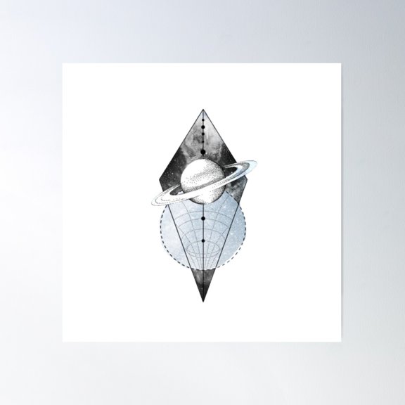 Astronomy - Moonshine Poster Wall Art, Modern Wall Decor For Living Room Bedroom, 17x17 UNFRAMED