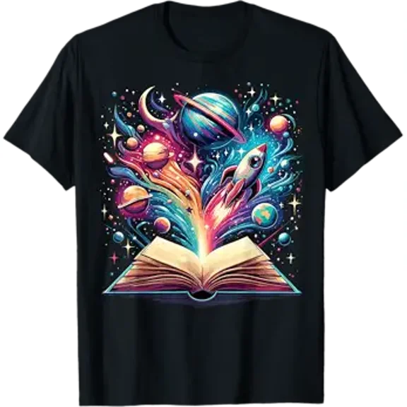 Astronomy Space Lover Books Bookworm T-Shirt