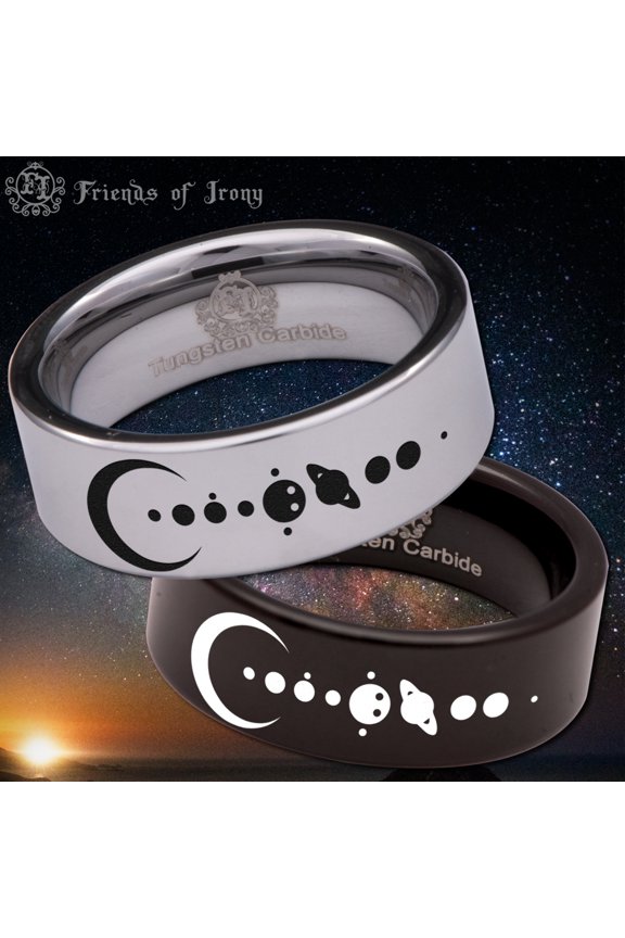 Astronomy Tungsten Carbide Ring