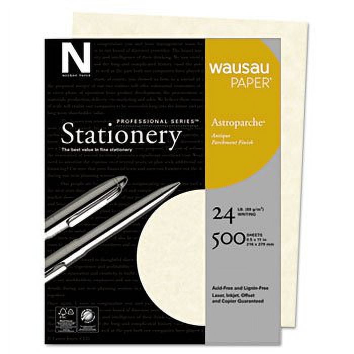 Astroparche Fine Business Paper, 24., 8-1/2 x 11, Natural, 500/Box by WAUSAU PAPERS (Catalog Category: Paper, Envelopes & Mailers / Paper / Stationery/Resume)