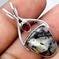 thumbnail image 1 of Astrophyllite - Russia and Garnet 925 Sterling Silver Pendant Jewelry P-1038 SDP155938, 1 of 5