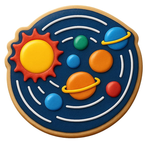 Astrophysics Solar System Cookie Cutter & Stamp, Fondant & Clay - 4x3.9