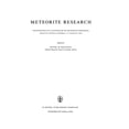 thumbnail image 1 of Astrophysics and Space Science Library Meteorite Research: Proceedings of a Symposium on Meteorite Research Held in Vienna, Austria, 7-13 August 1968, Book 12, (Paperback), 1 of 1