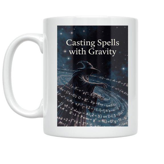 Astrophysics Wizard Casting Spells with Gravity - Science Fiction Fan - 11 oz Ceramic Coffee Mug