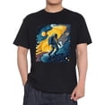 thumbnail image 1 of Astros Graphic T Shirts for Men Funny Crewneck Summer Black Classic Cotton Tee, 1 of 5