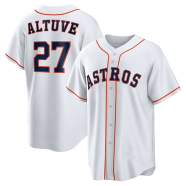 Astros Jose Altuve#27 Classic Short-Sleeved Uniform Sewing American Baseball Team Club Fashion Jersey T-Shirt Moisture Wicking Sportswear Fan Gift Adult T-Shirt Competition Sports Top