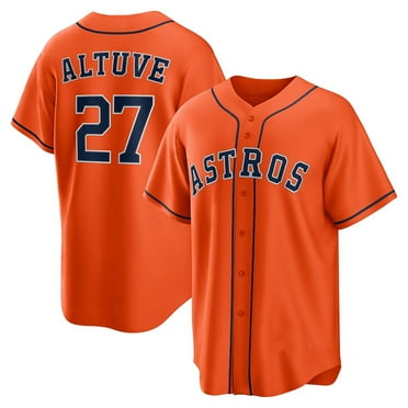 Astros Jose Altuve#27 Classic Short-Sleeved Uniform Sewing American Baseball Team Club Fashion Jersey T-Shirt Moisture Wicking Sportswear Fan Gift Adult T-Shirt Competition Sports Top