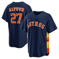 thumbnail image 1 of Astros Jose Altuve#27 Jersey Classic Short Sleeved Uniform Sewing American Baseball Team Club Fashion T-Shirt Moisture Wicking Sportswear Fan Gift Adult Sports Top, 1 of 2