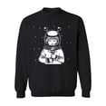 thumbnail image 1 of Astrowoman Holding A Planet Sweatshirt Women -Image by Shutterstock, Female Large, 1 of 4