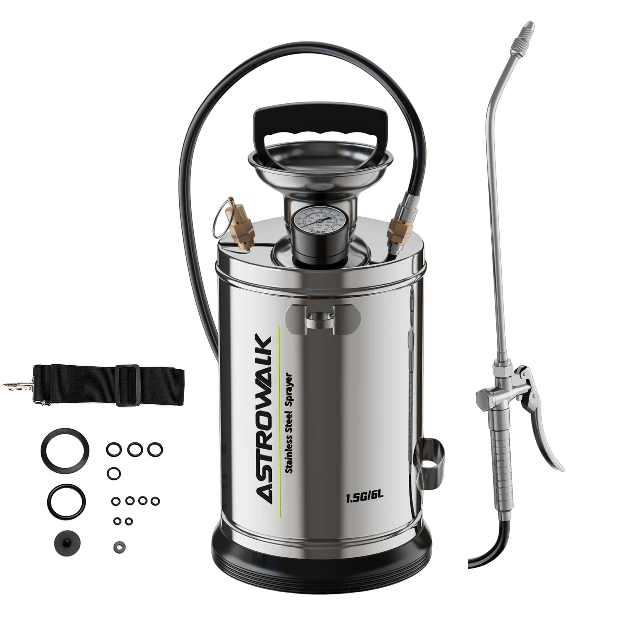 Astrwk 1.5 Gallon Stainless Steel Pump Sprayer - Walmart Business Supplies