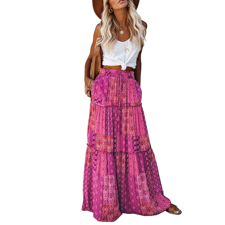Ethnic boho maxi skirt online