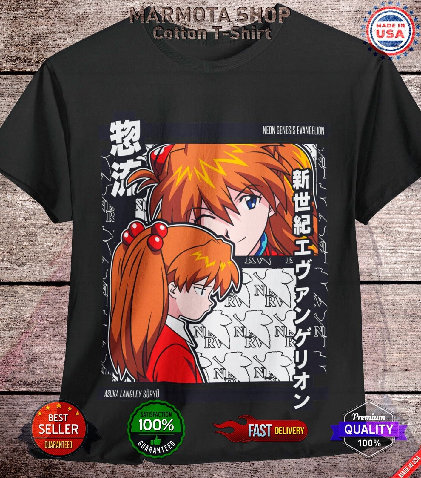Asuka Langley Neon Genesis Evangelion Shirt Japanese Anime