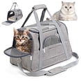 thumbnail image 1 of Asunby Airline-Approved Soft-Sided Pet Carrier Bag, Foldable Breathable Washable, for Small Dogs & Cats up to 15 lb, 1 of 10