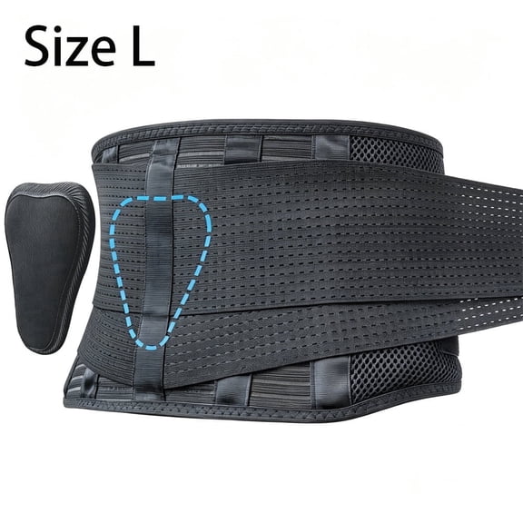 Asunby Back Brace for Lower Back Pain Relief, Breathable Lumbar Support Belt for Sciatica Herniated Disc Scoliosis, for Men Women Home Work Lifting, Large