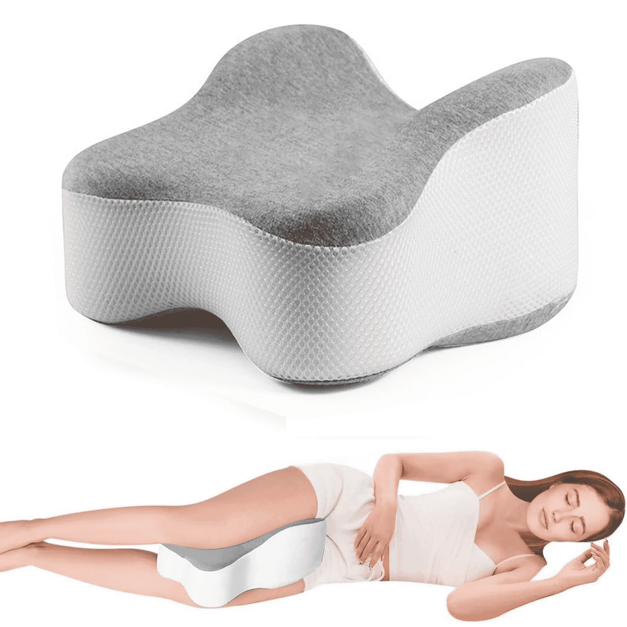 Everlasting Comfort - - Everlasting Comfort Memory Foam Leg & Knee Pillow For Side Sleepers - FSA/HSA Eligible Sciatica Pain Relief Leg Pillow For Side Sleeping - Adjustable Strap