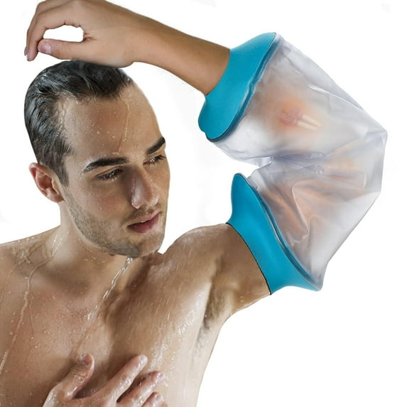 Asunby Picc Line Shower Cover for Upper Arm | Reusable IV & Picc Line Sleeve | Waterproof Adult Large Arm Cast Cover for Elbow | Covers for Upper Arm Wound