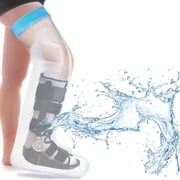 Asunby XL Injuries Waterproof Cast Cover for Shower Leg - Reusable Full Leg Protector for Foot, Ankle, Knee & Surgery Wounds/Injuries - 35.5in