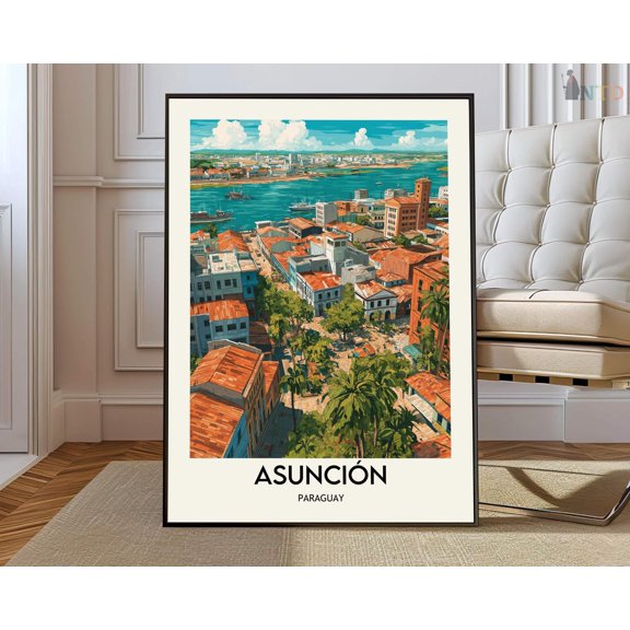 Asuncion Capital City Poster, Unframed Paper Poster 8x10in