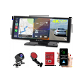 thumbnail image 1 of Asure 10.26" IPS Portable Dual Camera Dash Mount Car Stereos with Bluetooth Backup Camera - Wireless Apple Carplay & Android Auto - HD Touchscreen Bluetooth GPS Navi - Universal Fit for 12V-24V Car, 1 of 8