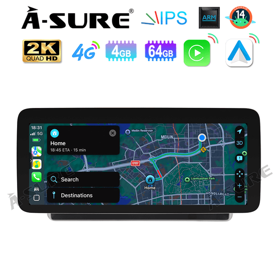 Asure 12.3" 4+64G Car Stereo For Nissan Sentra MK8 B18 (2020-2025) with Android 14 and CarPlay/BT 5.0