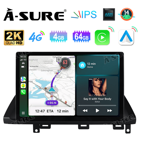 Asure 13.1" 4+64G Car Stereo For Honda Odyssey MK3 (2005-2010) Low-end with Android 14 / CarPlay Radio / BT 5.0