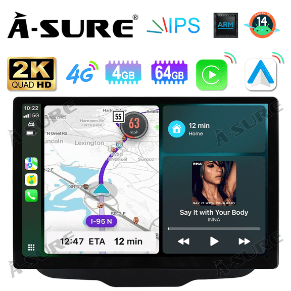 Asure 13.1" 4+64G Car Stereos For Jeep Renegade (2014-2018, 2019-) with Android Auto and CarPlay Radio/BT 5.0/Navi