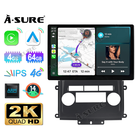 Asure 13.1" 4+64G Car Stereos For Nissan Frontier (2009-2012) with Android Auto and CarPlay Radio/BT 5.0/Navi