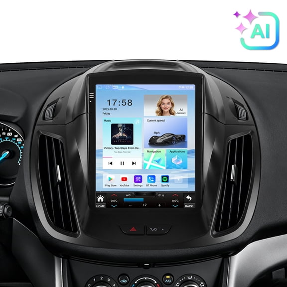 Asure 9.7" CarPlay Radio 8 Core 4+64GB Car Stereo for Ford Escape (2013-2019) Ford Kuga (2012-2018) Ford C-Max (2011-2019), Support AI Assistant/GPS Nav/Wi-Fi/BT 5.4