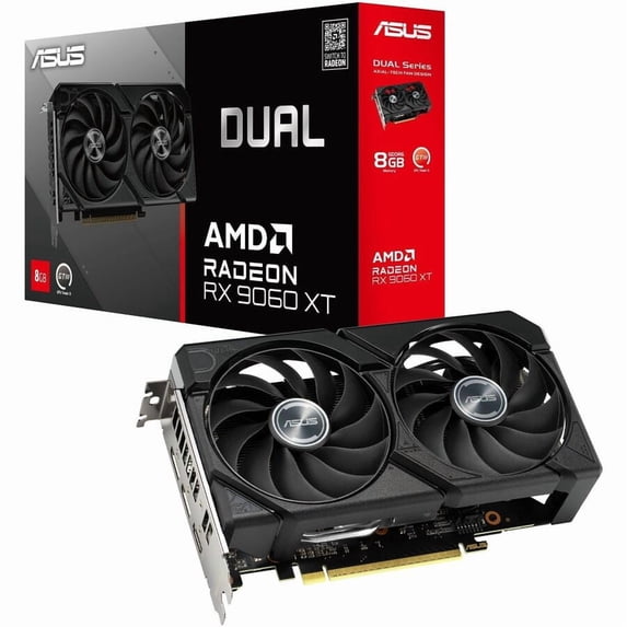 Asus AMD Radeon 9060 XT Graphic Card, 8 GB GDDR6