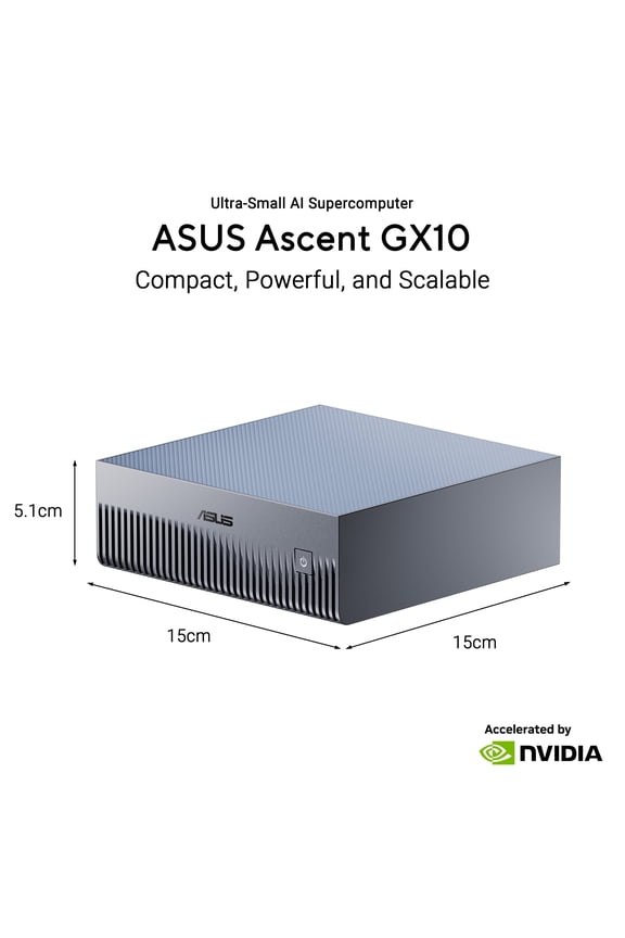 Ascent GX10-GG0020BN AI Computer ARM Cortex X925-128GB LPDDR5X 2TB NVMe SSD NVIDIA GB10 Grace Blackwell,DGX OS