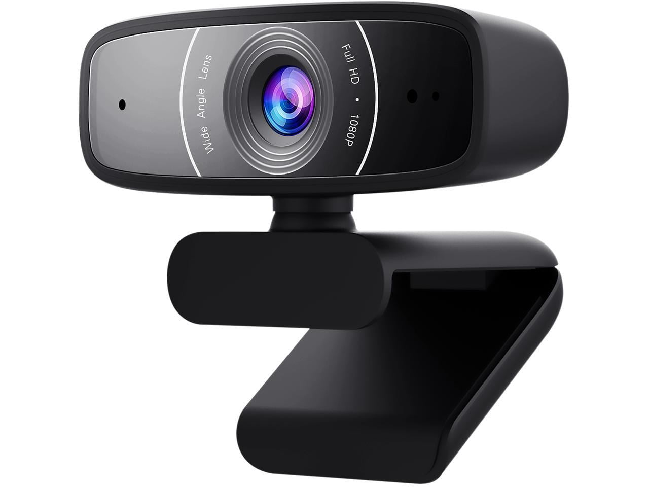 ASUS Webcam C3 1080p HD USB Camera - Beamforming Microphone, Tilt-adjustable, 360 Degree Rotation, Wide Field of View, Compatible with Skype, Microsoft Teams an