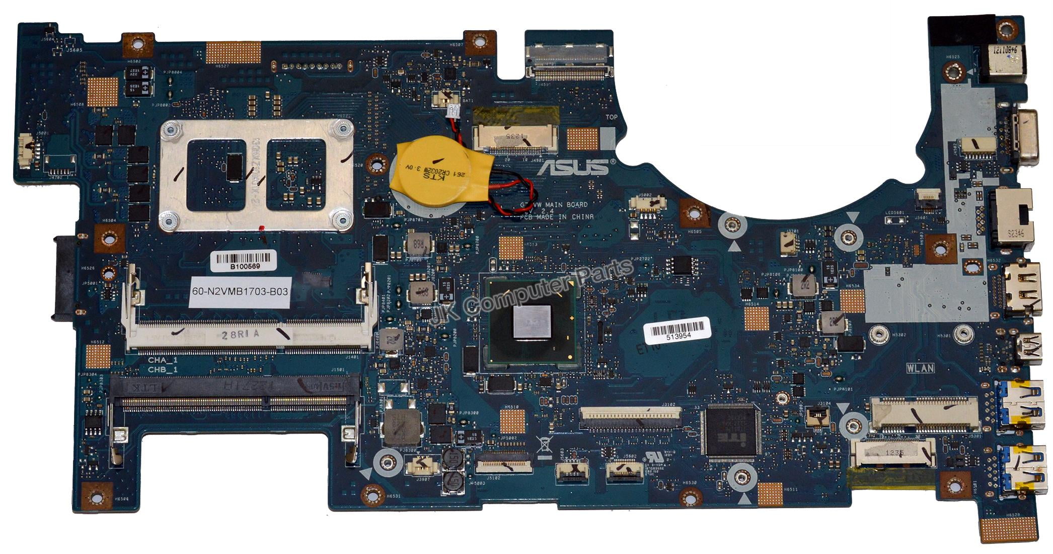 Carte Mère ASUS K55VD (60-N8DMB1800-B03) Fonctionnelle - Pour Ordinateur Portable