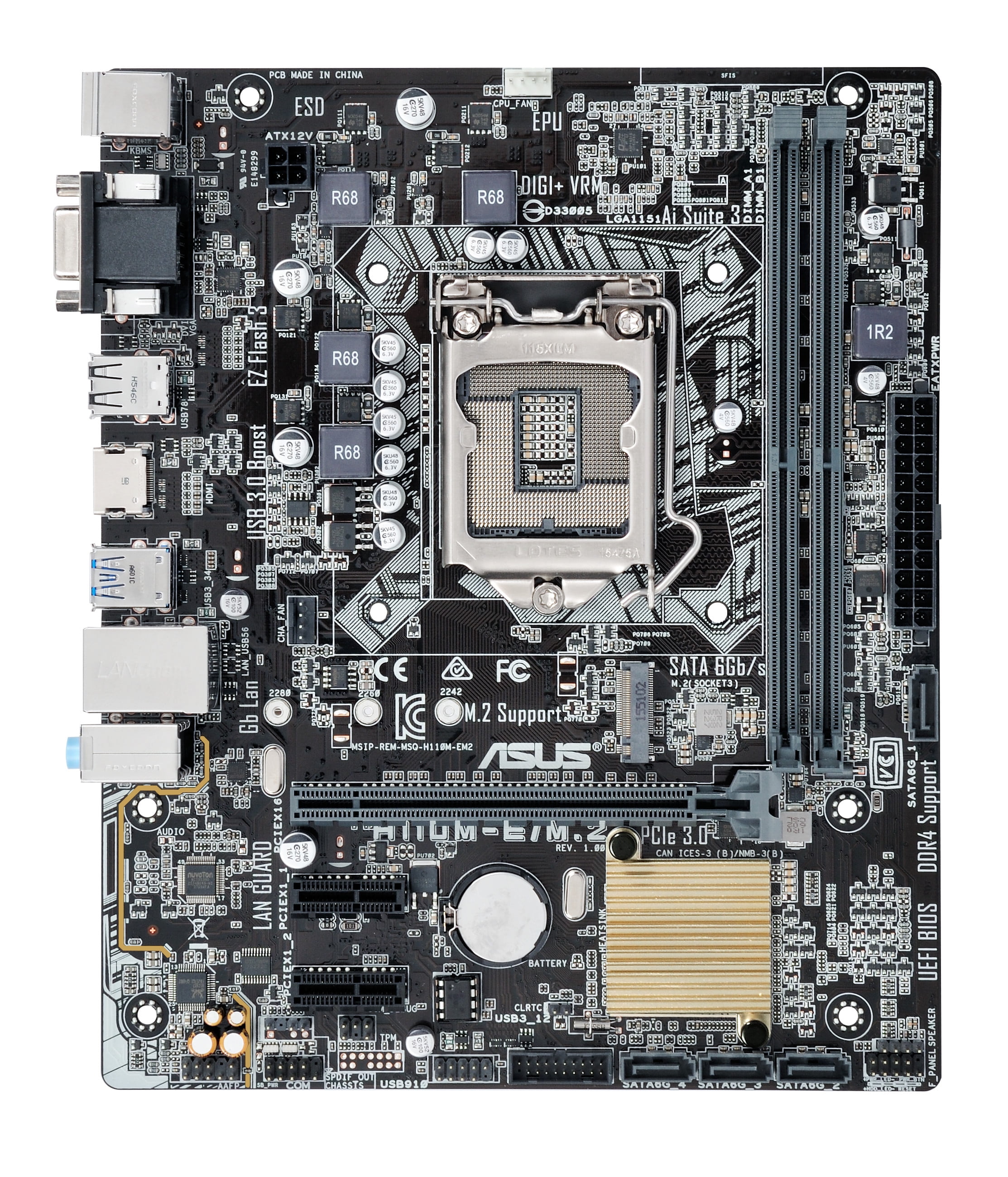 Asus H110M-E/M.2 Motherboard - H110M-E/M.2 - Walmart.com