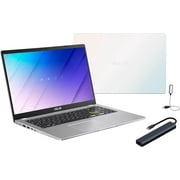 Asus L510 15.6 FHD Student Laptop, Intel Celeron N4020 up to 2.8 GHz CPU, 4GB RAM, 128GB eMMC Storage, Backlit Keyboard, One Year Microsoft Office 365, Win11 Home, White + Mazepoly Accessories