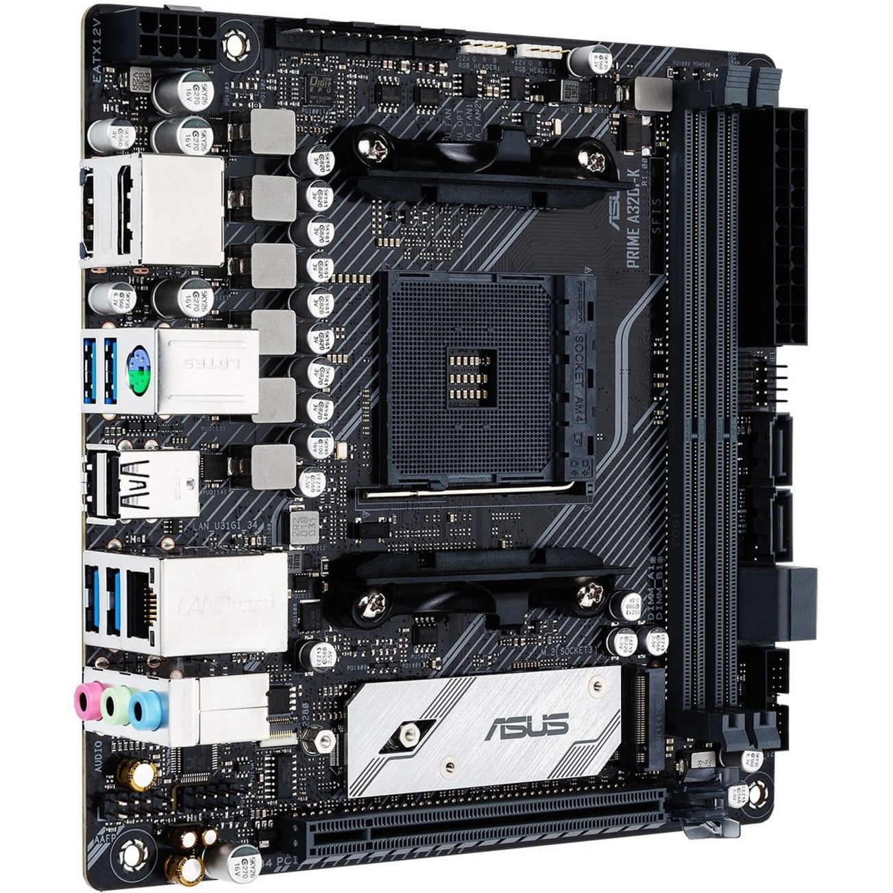 Asus Prime A320IK Desktop Motherboard, AMD A320 Chipset, Socket AM4