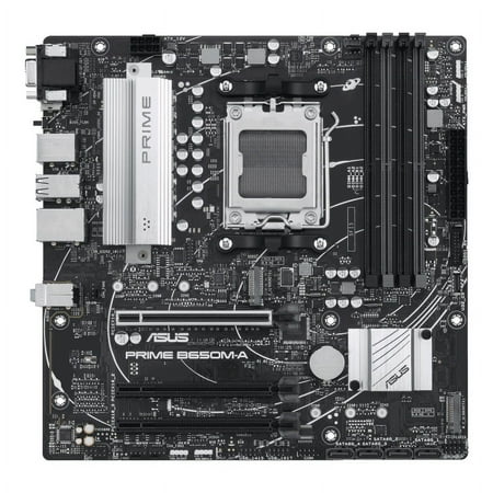ASUS PRIME B650M-A-CSM Micro-ATX commercial motherboard, DDR5, PCIe 5.0 M.2 support, Realtek 2.5Gb Ethernet, DisplayPort, VGA, HDMI®, SATA 6 Gbps, USB 3.2 Gen 2 ports, front USB 3.2 Gen 1 Type-C®,