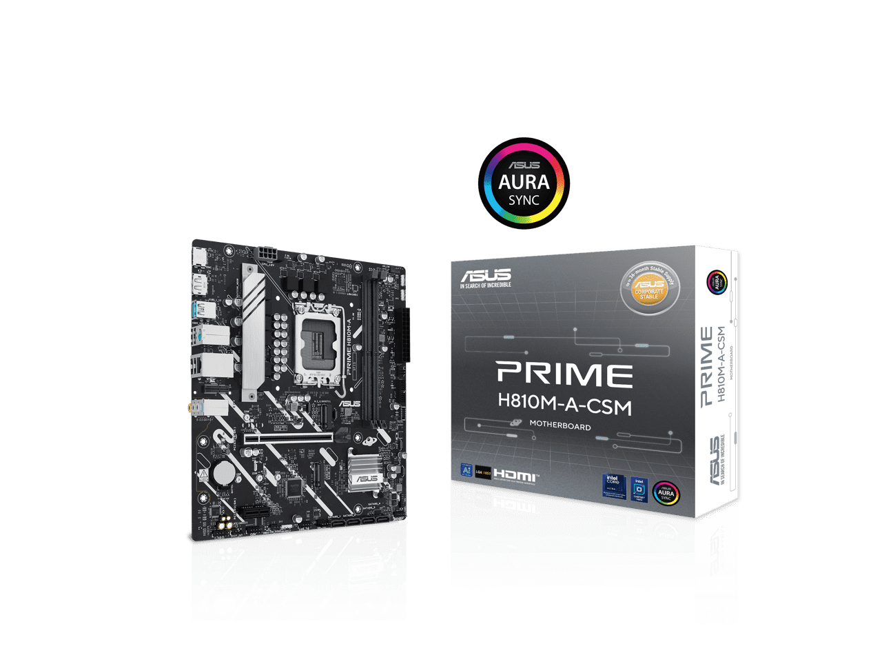 Asus Prime H810M-A-CSM Desktop Motherboard - Intel H810 Chipset - Socket LGA-1851 - Micro ATX (primeh810m-acsm)