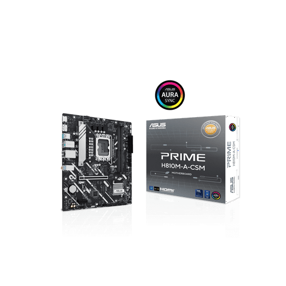 Asus Prime H810M-A-CSM Desktop Motherboard - Intel H810 Chipset - Socket LGA-1851 - Micro ATX (primeh810m-acsm)