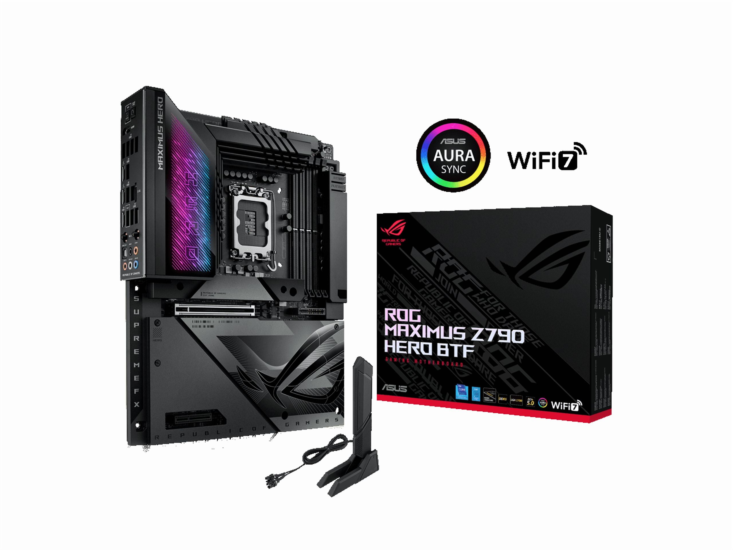 Asus ROG Maximus Z790 Hero BTF Gaming Desktop Motherboard - Intel Z790 Chipset - Socket LGA-1700 - ATX - Core, Pentium Gold, Celeron Processor Supported - 192 GB DDR5 SDRAM Maximum RAM - DIMM, UDIM...
