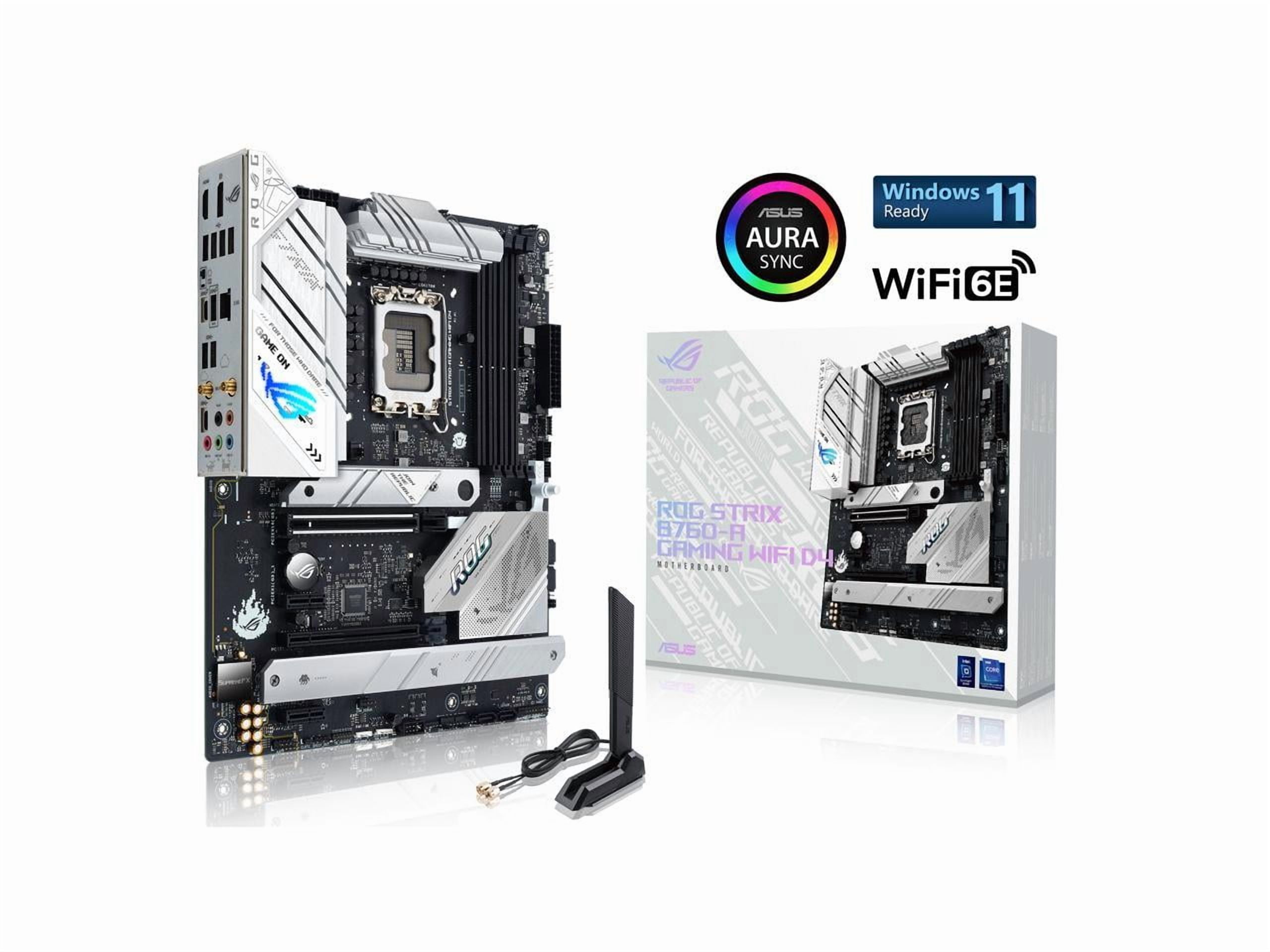 Asus ROG Strix B760-A GAMING WIFI D4 Gaming Desktop Motherboard - Intel B760 Chipset - Socket LGA-1700 - ATX