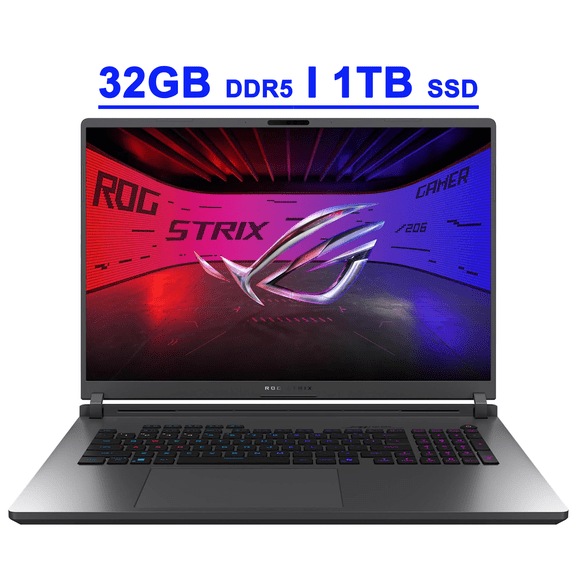 Asus ROG Strix G18 G815 Gaming AI Laptop 18" 2560x1600 240Hz (100% DCI-P3) Intel 24-core Ultra 9 275HX 32GB DDR5 1TB SSD GeForce RTX 5070 (Up to 798 AI TOPS) RGB Backlit WiFi7 Win11 Copilot AI