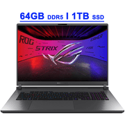Asus ROG Strix G18 G815 Gaming AI PC Laptop 18" 2.5k 2560x1600 240Hz 100% DCI-P3, 3ms Intel 24-core Ultra 9 275HX 64GB DDR5 1TB SSD GeForce RTX 5060 RGB Backlit Wi-Fi7 Win11 Copilot AI