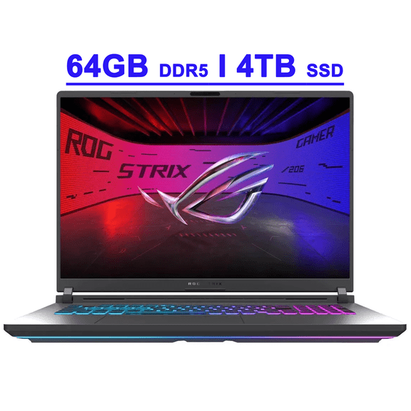 Asus ROG Strix G18 G815 Premium Gaming AI Laptop 18" WUXGA 144Hz (100% sRGB) Intel 24-core i9-14900HX 64GB DDR5 4TB SSD GeForce RTX 5070 GDDR7 (Up to 798 AI TOPS) RGB Backlit WiFi7 Win11