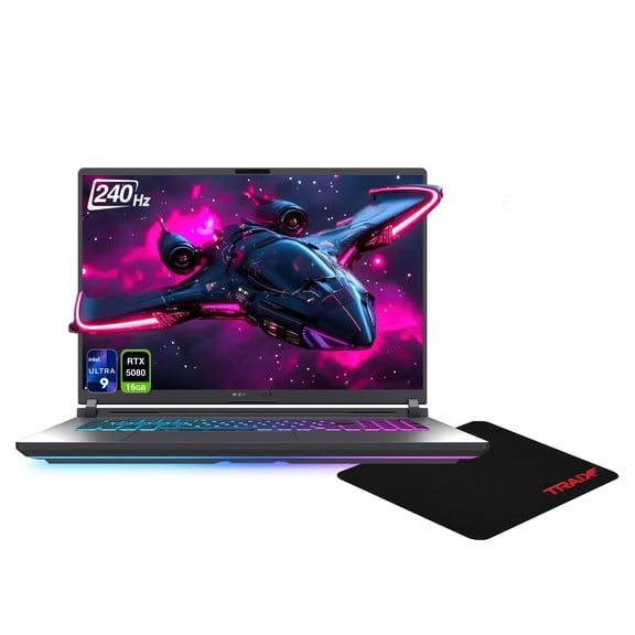 Asus ROG Strix G18 Gaming Laptop, Intel Core Ultra 9 - 275HX, 32 GB DDR5 RAM, 2 TB PCIe SSD, 18" 2.5K (2560x1600) 240Hz, NVIDIA G-Force RTX 5080, Backlit Keyboard, W11 Home, Gray+Traix MousePad
